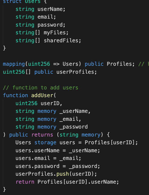 here is my contract including the function i use to populate the map.