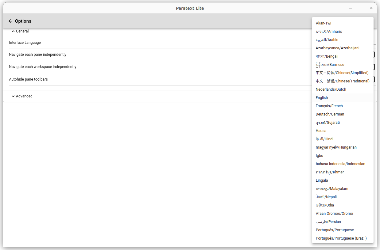 change localization language configuration