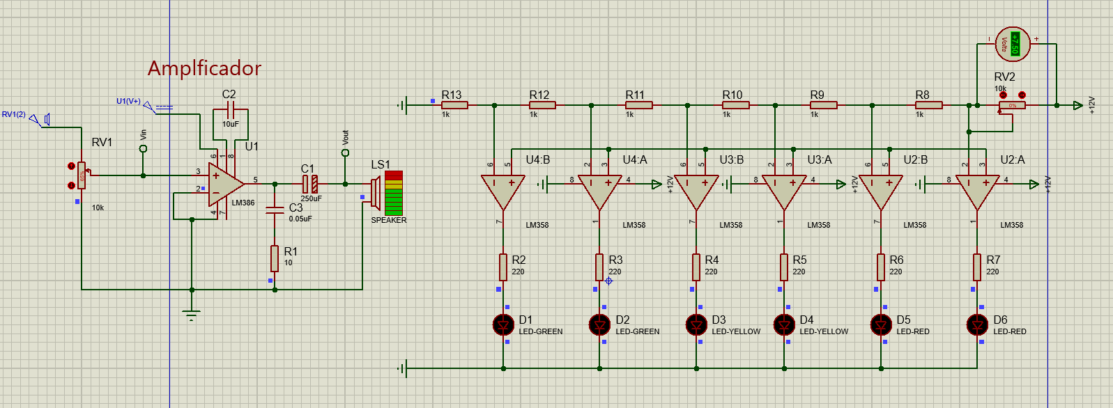 Here is the circuit while simulation is running