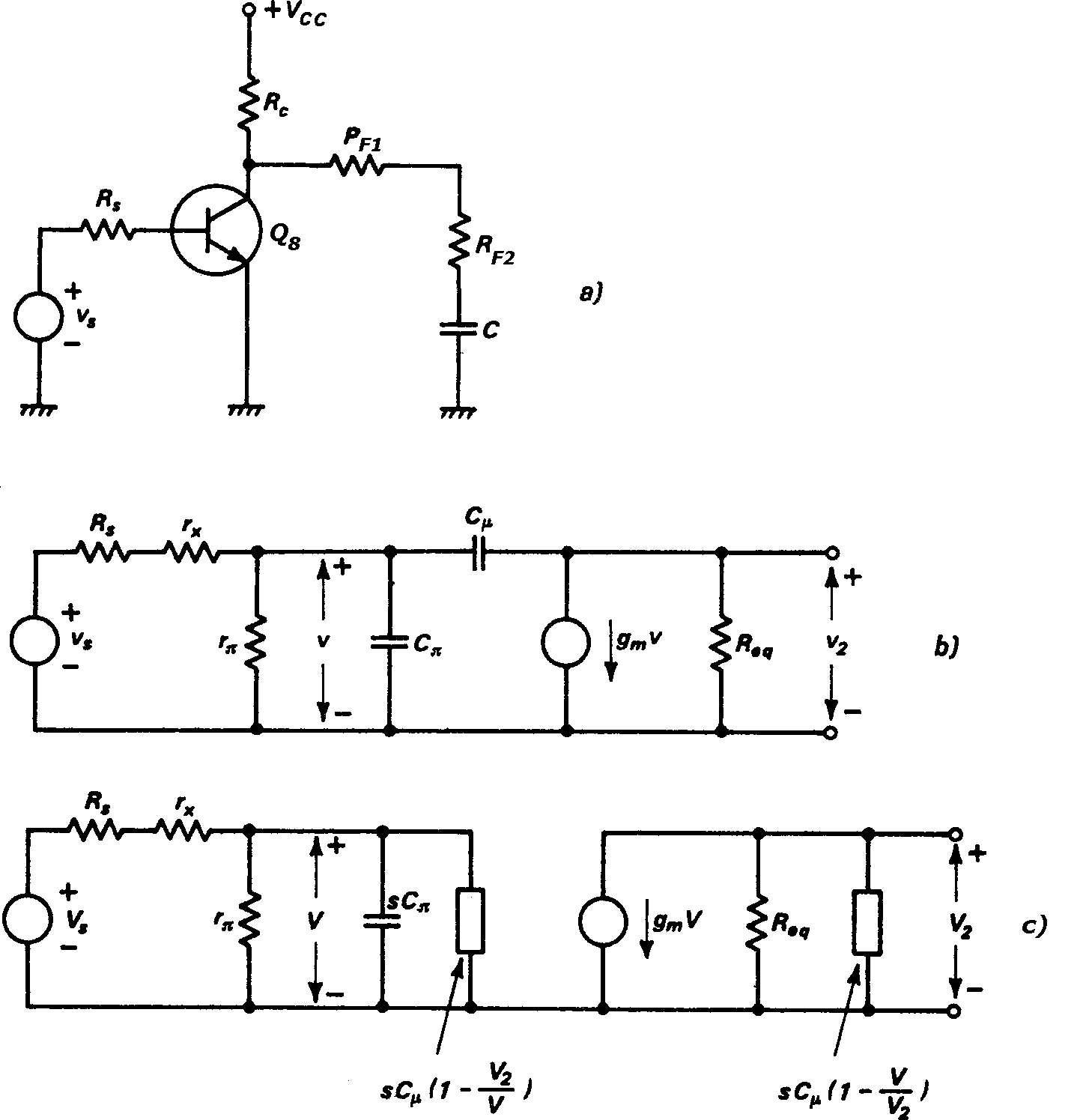 Miller circuit of the VAS