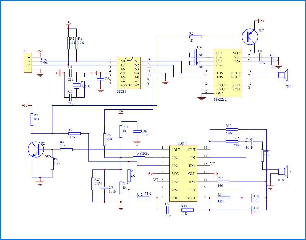 HC-SR04 schematic