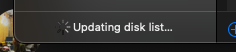 Updating disk list...