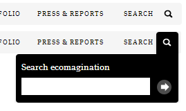 Ecomangination search field