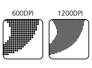 example laser printing dots