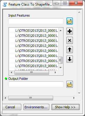 Feature Class to Shapefile