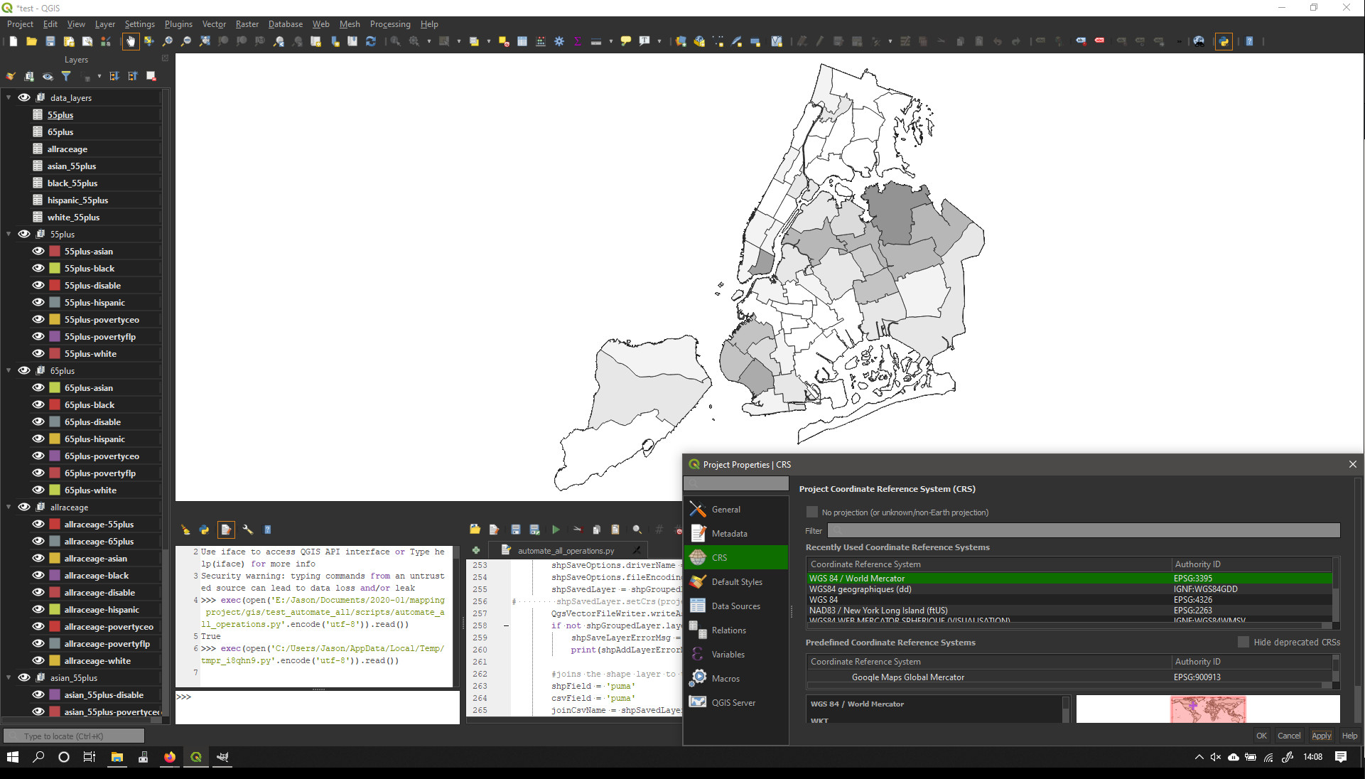 QGIS Project after setting CRS manually