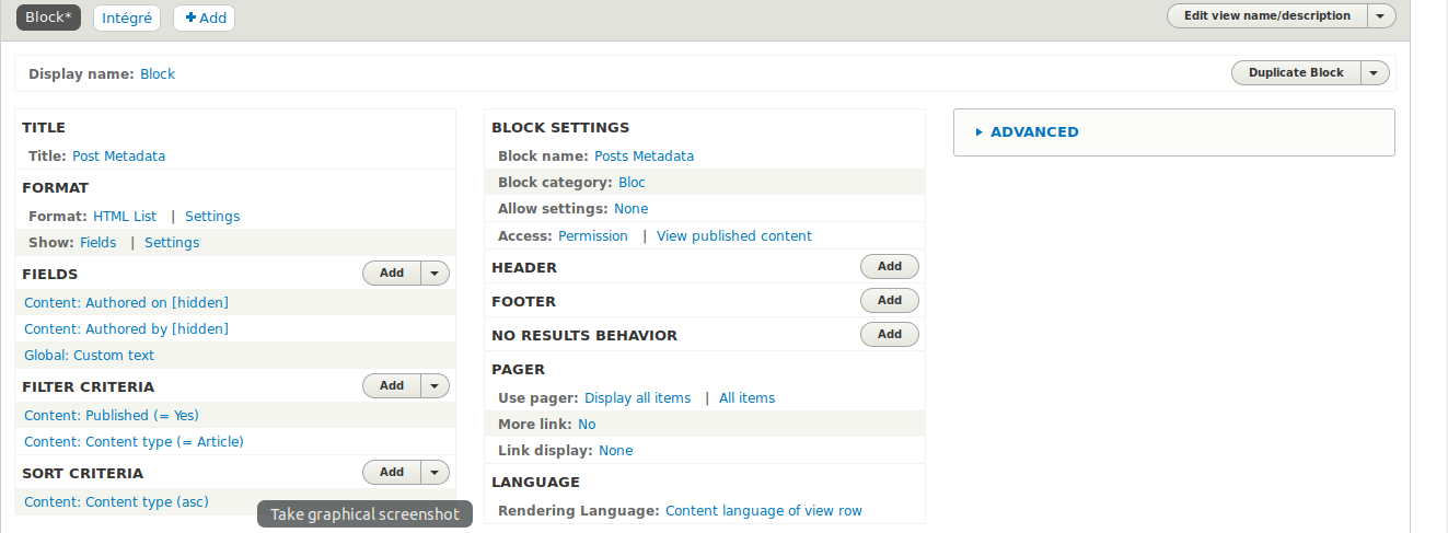 Post metadata view with bloc