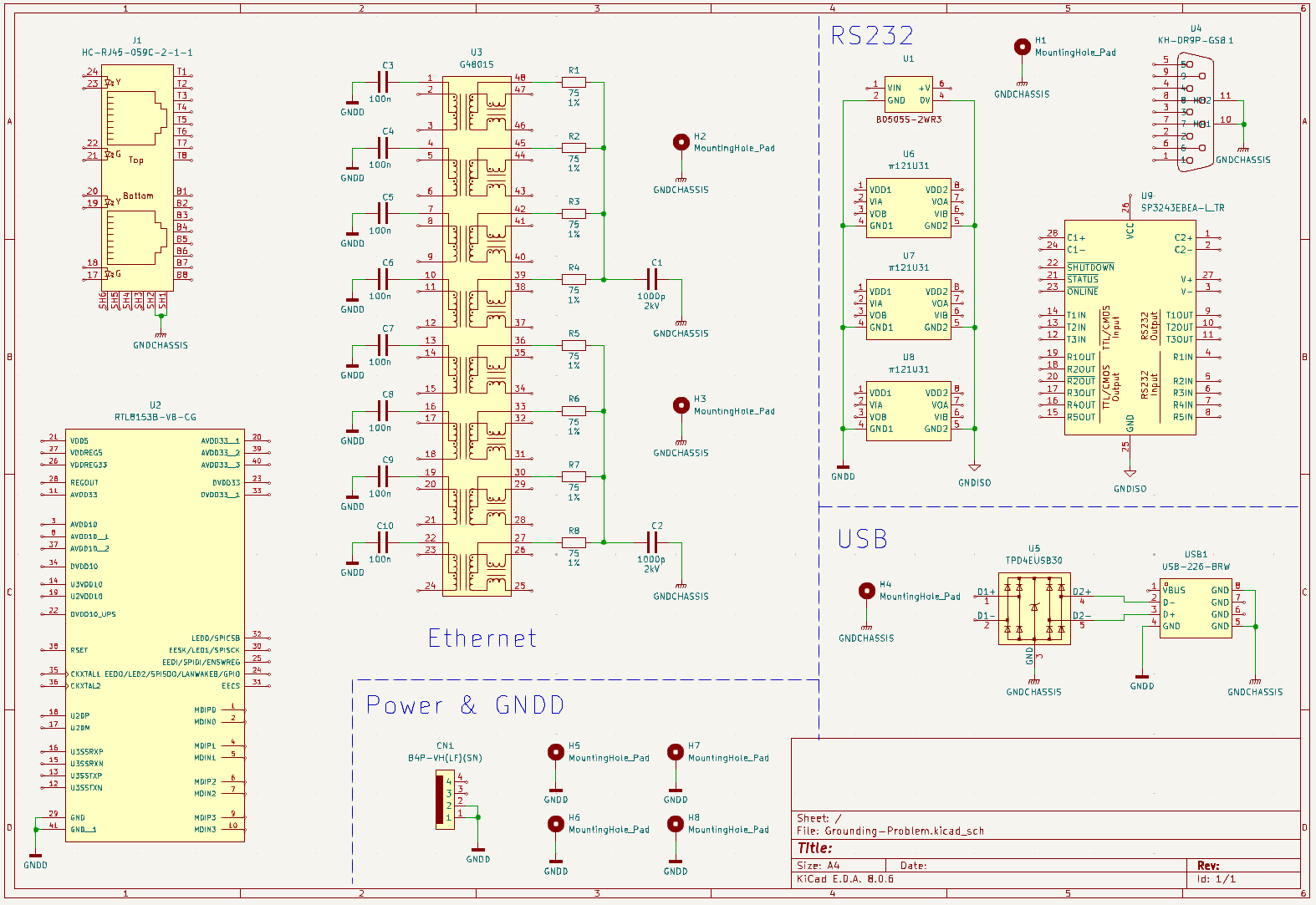 PCB schematic view