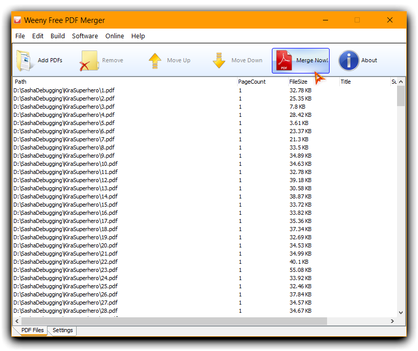 Weeny Free PDF Merger