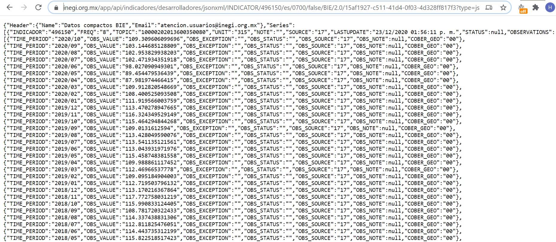 Base de datos en json