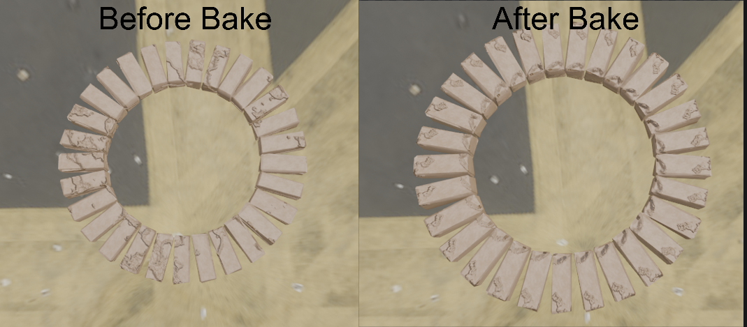 Before and after baking