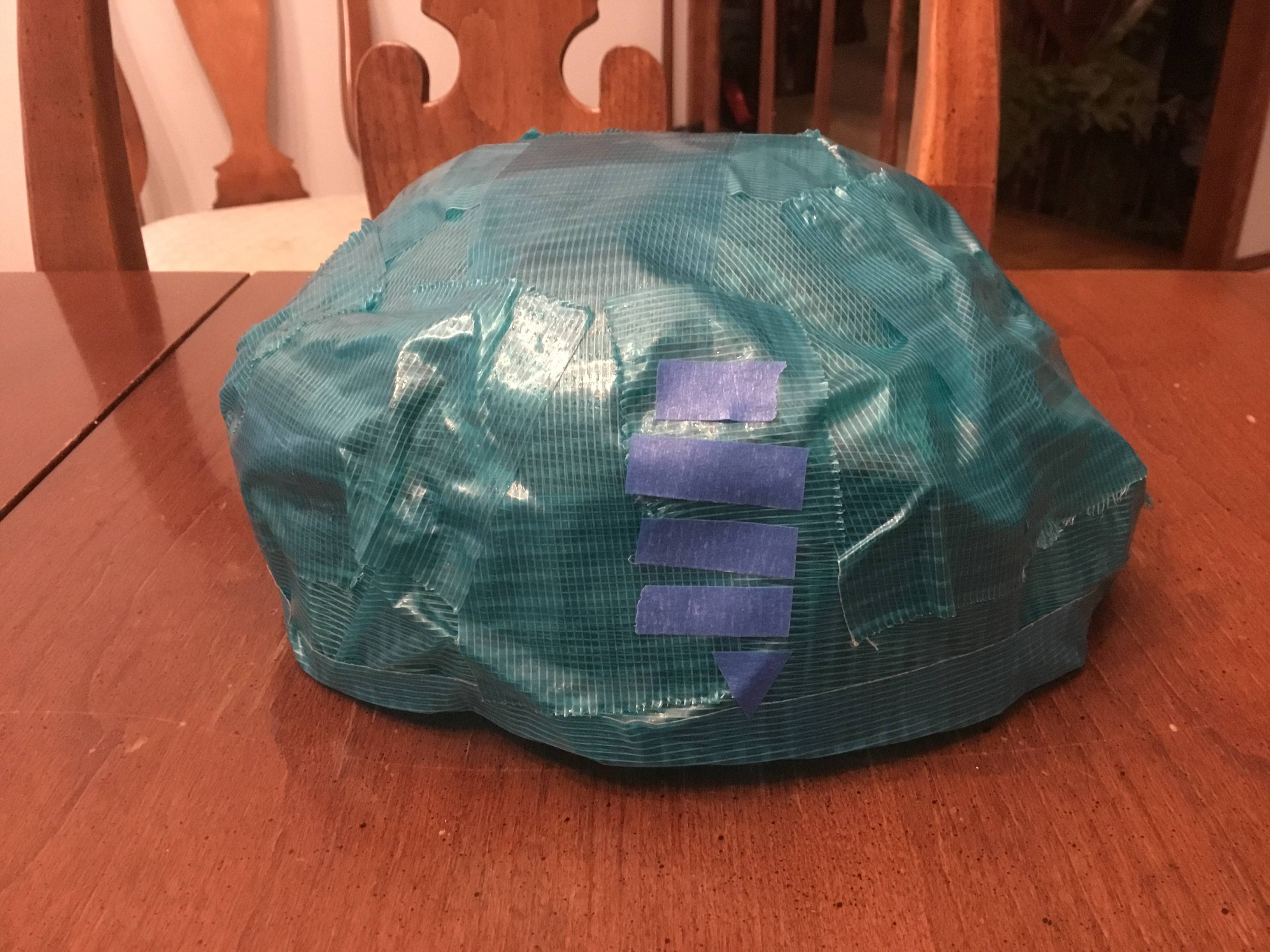 Tape hat from the front