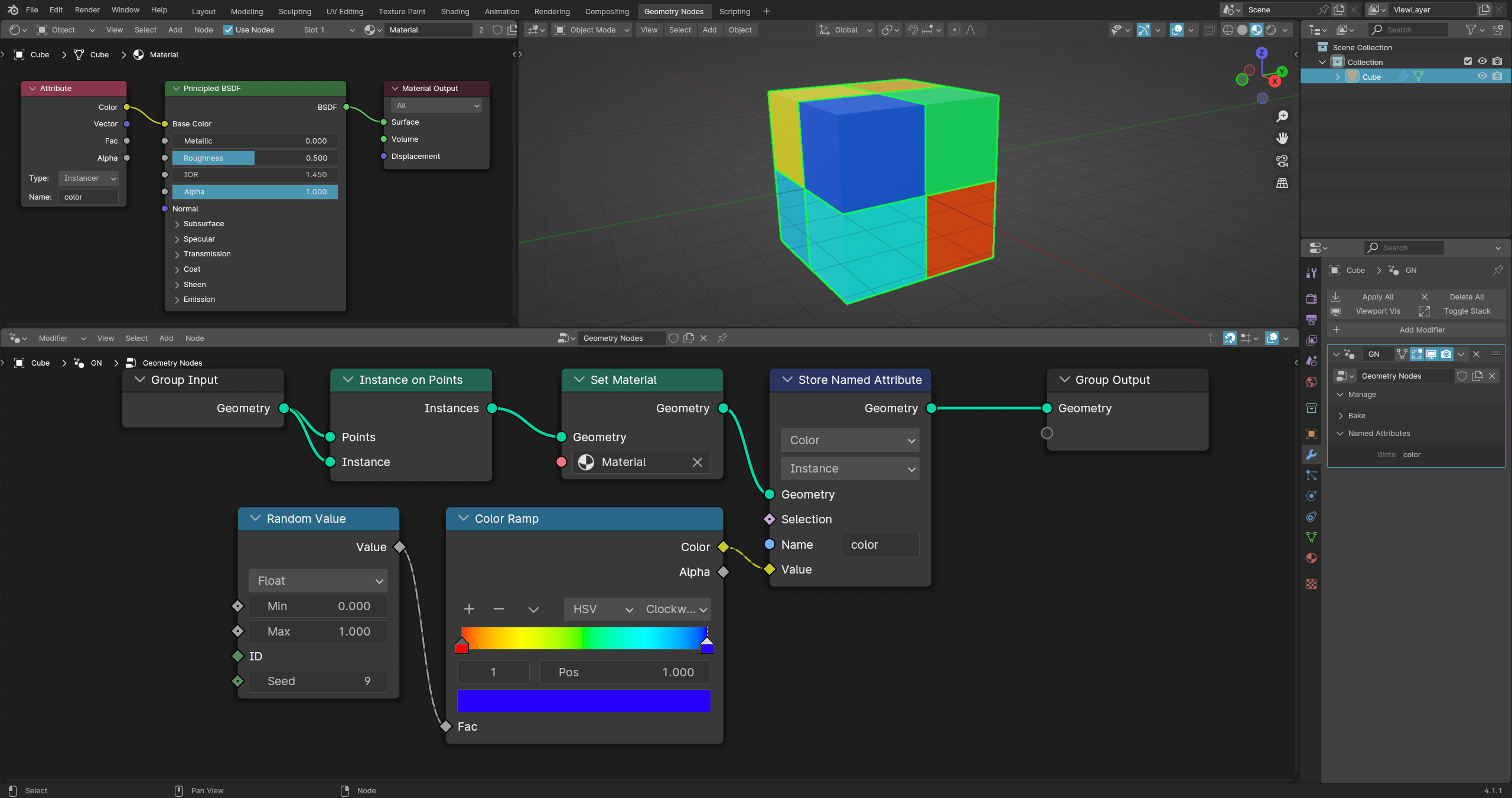 Different colors for instanced objects