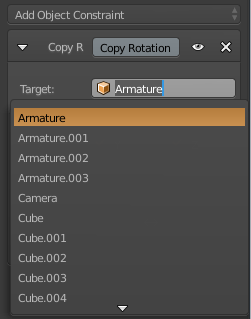 Select armature