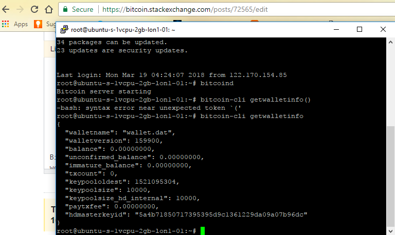 working bitcoin-cli