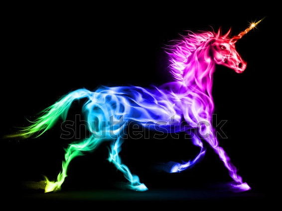 Flaming unicorn