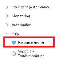 How to locate Resource Health