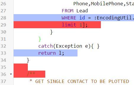 Extra line of SOQL statement