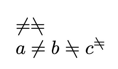 not equal sign programming