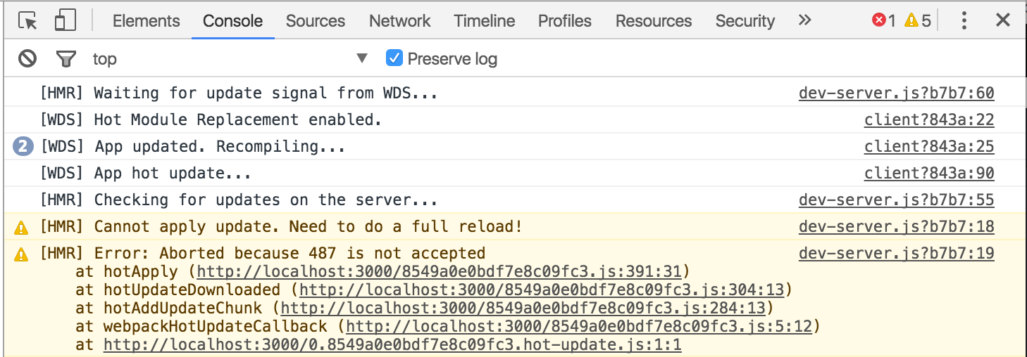 "Preserve log" option in Chrome devtools