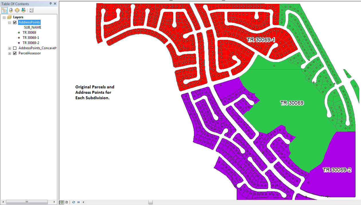 Original Parcels and Address Points