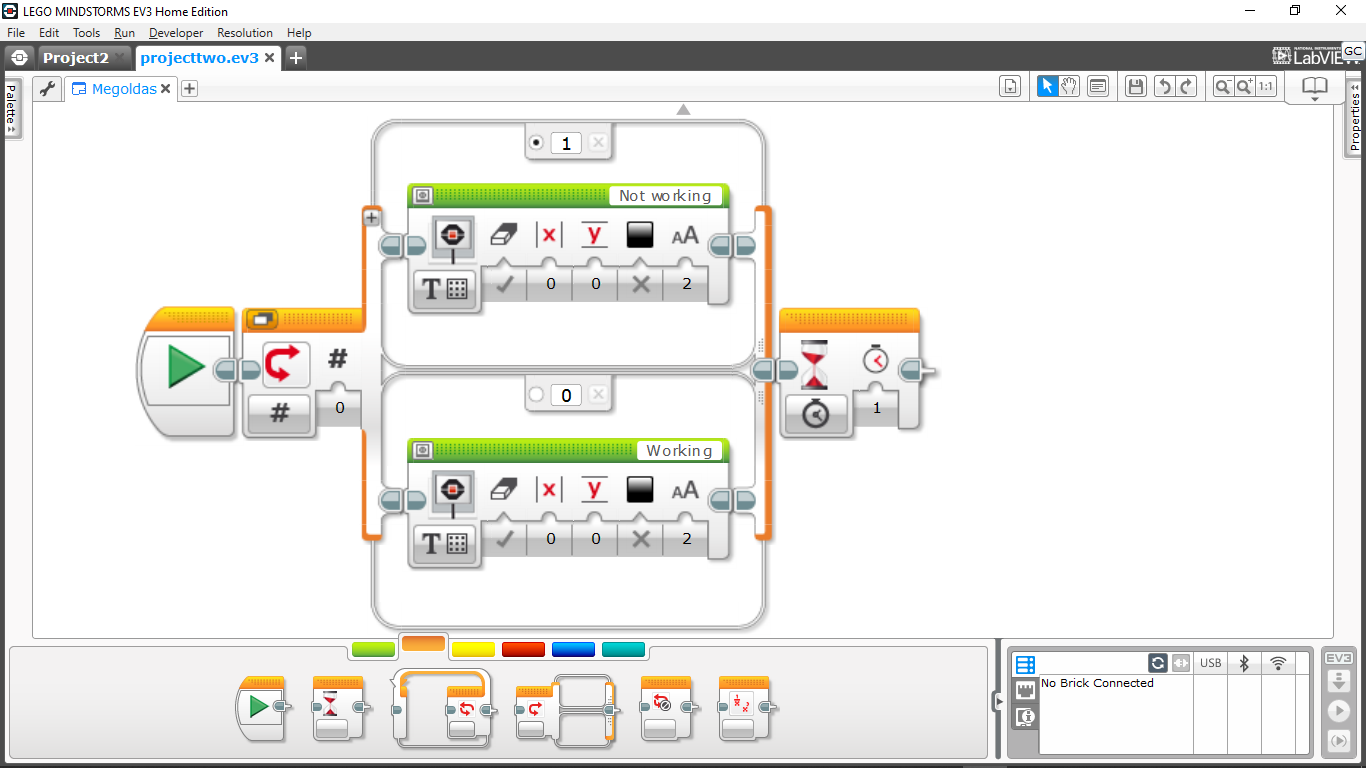 Picture of code inserted in ev3g