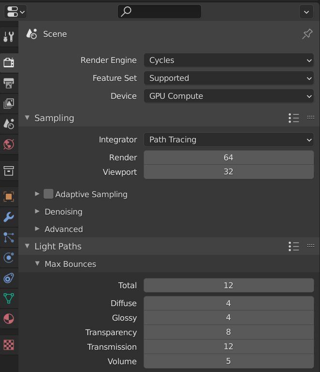 properties editor render properties