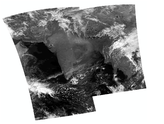 Mosaic from two satellite images