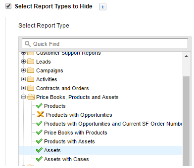 Hidden Report Types