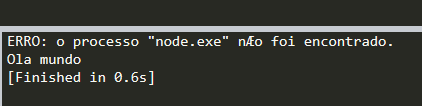 Executar sem um processo node aberto
