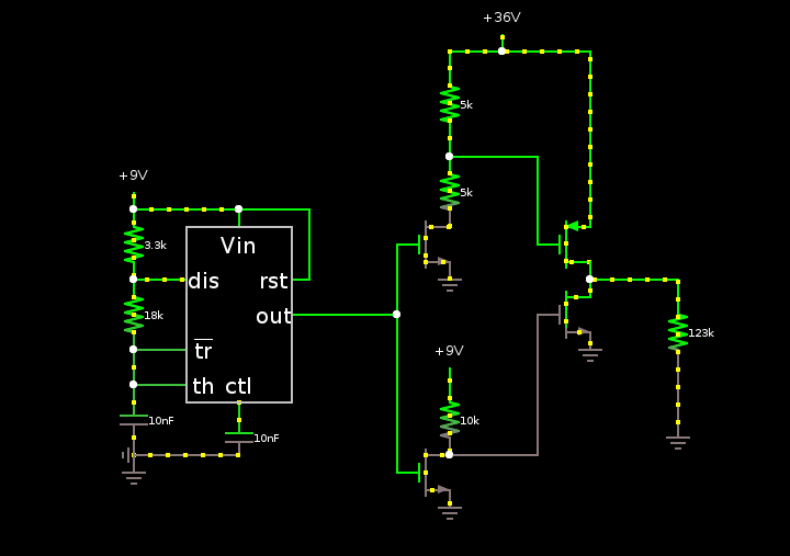 555 switching 36V more effectively via push-pull