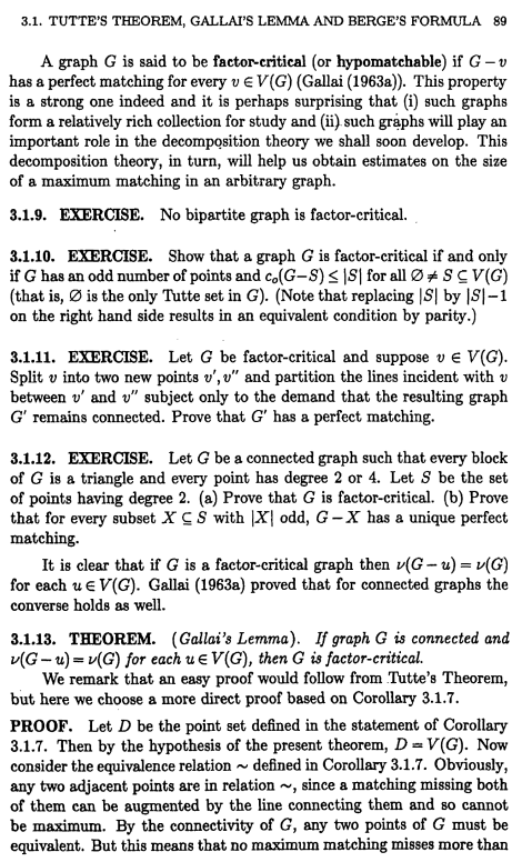 Matching Theory, by Lovasz and Plummer, p. 89