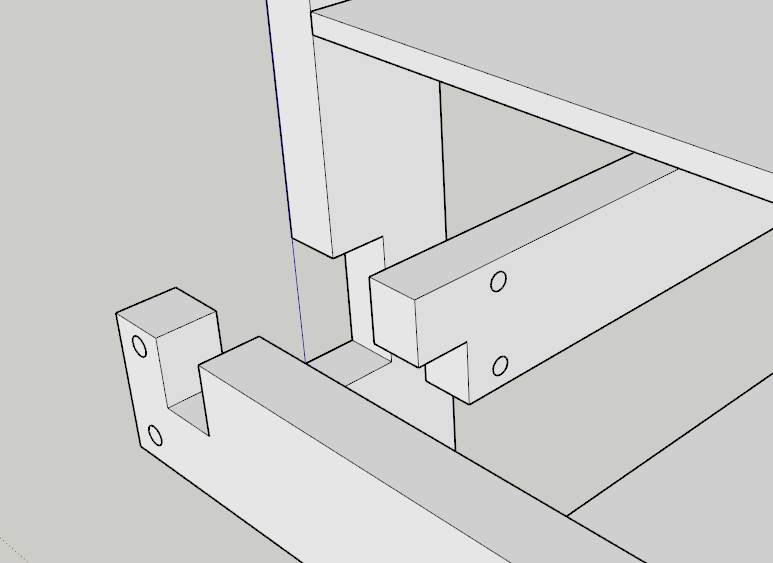 New shelf design using lapped joints (exploded view)