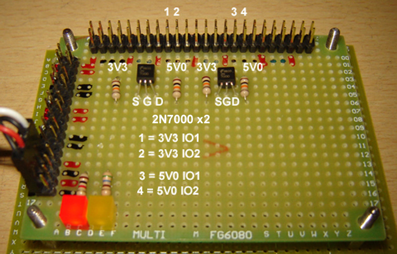 2N7000 logic level shifter