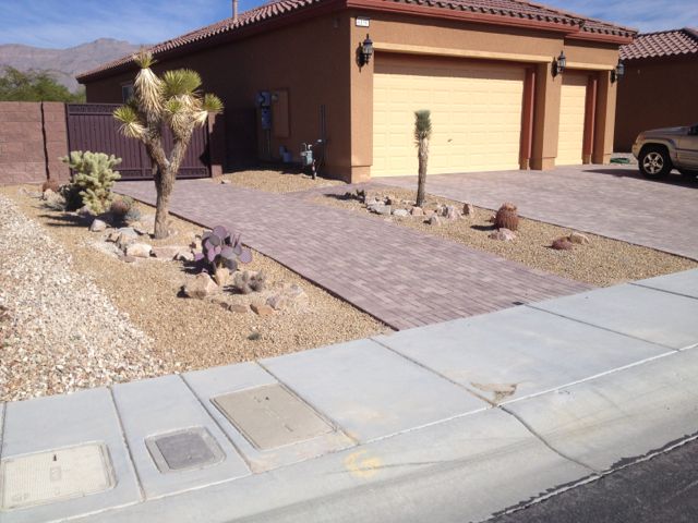 Backyard Paved Walk and Patios