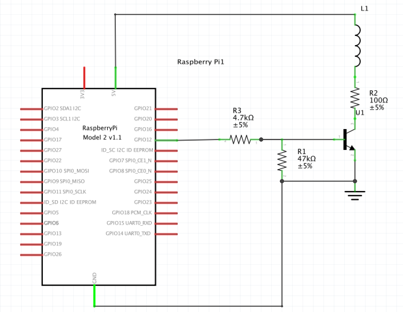 Raspberry Pi - Fan connection Schematic