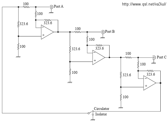 Circulator schematic from VA3IUL