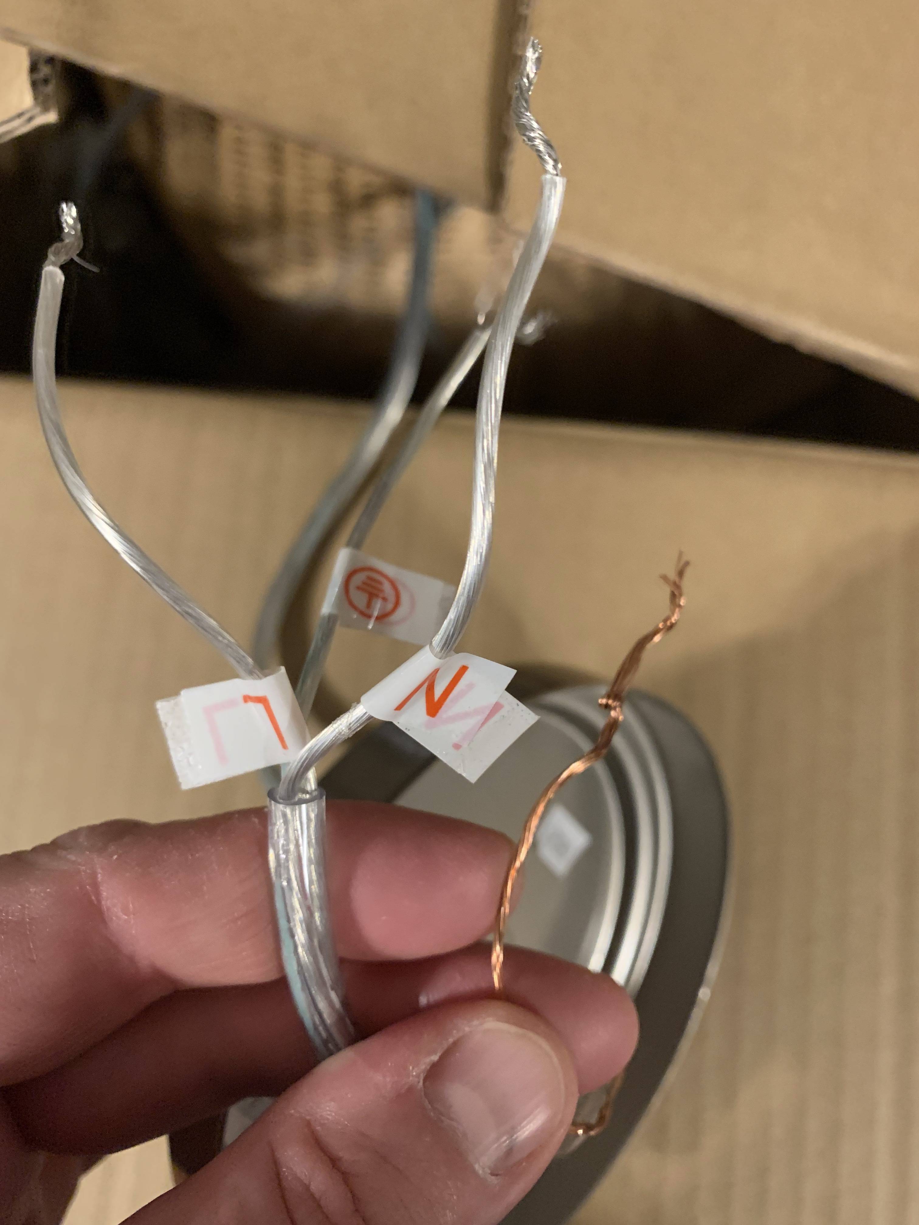 wiring from fixture