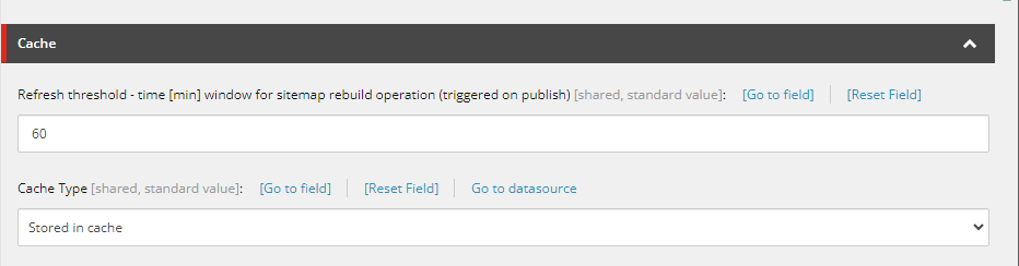 Settings/Sitemap