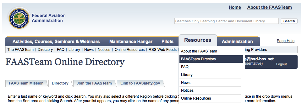 FAASTeam Online Directory