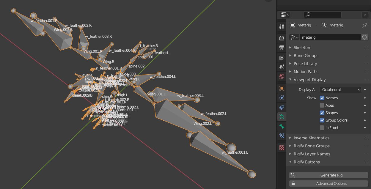 armature with bone names