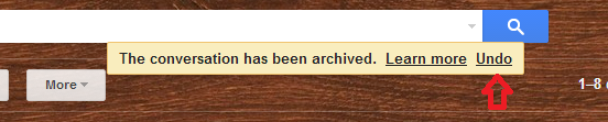 Undo archiving