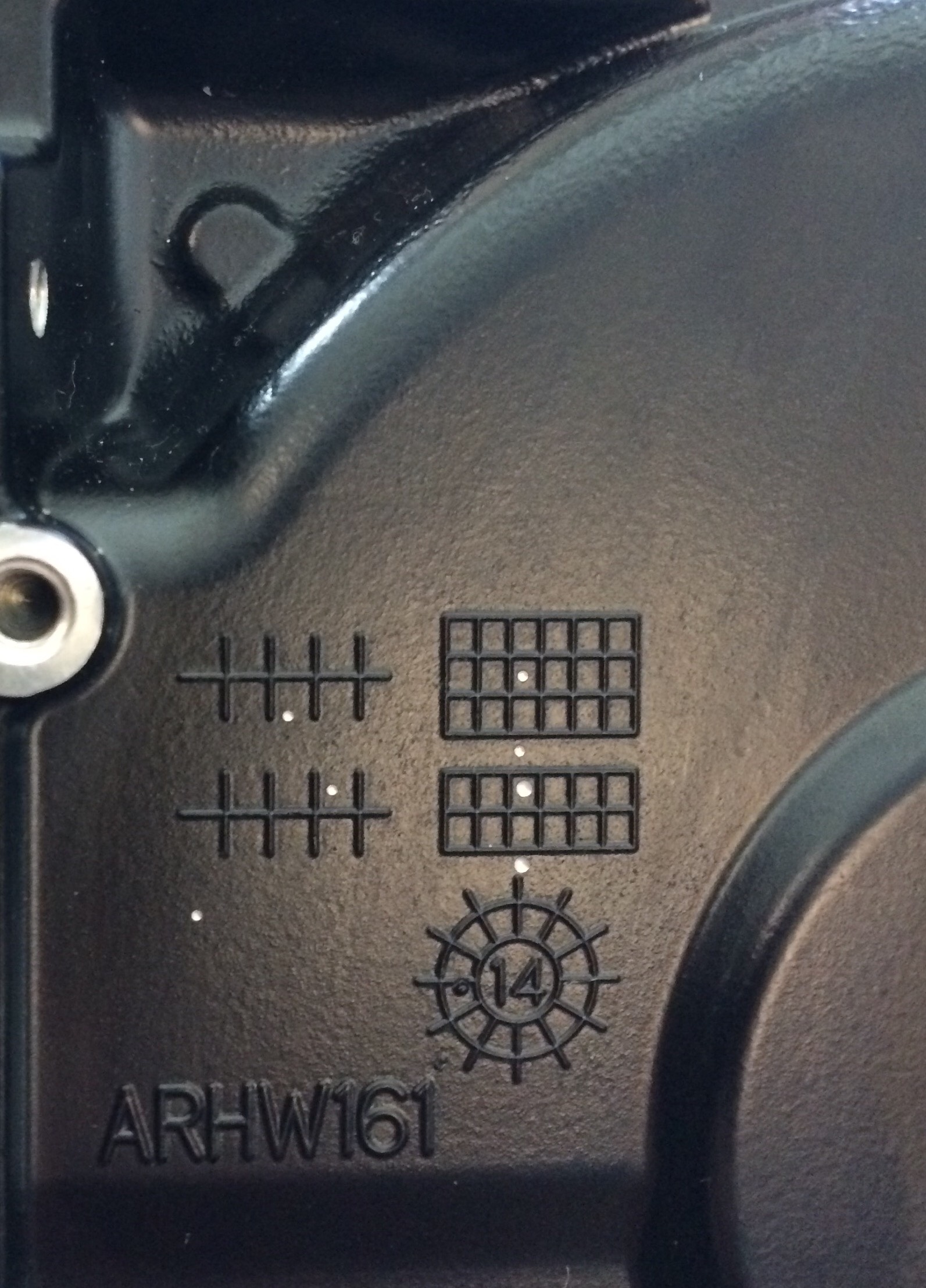 Markings on an HGST HDD base casting