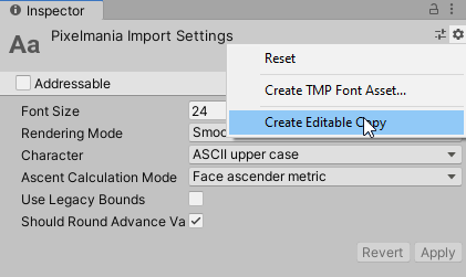 Create Editable Copy