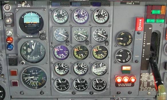 Picture of 727 engine instruments