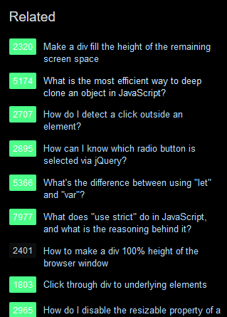 Screenshot showing almost illegible scores of questions