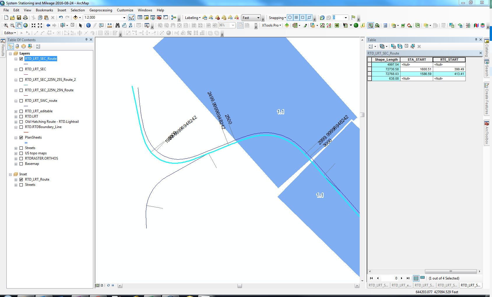 Linear referencing example