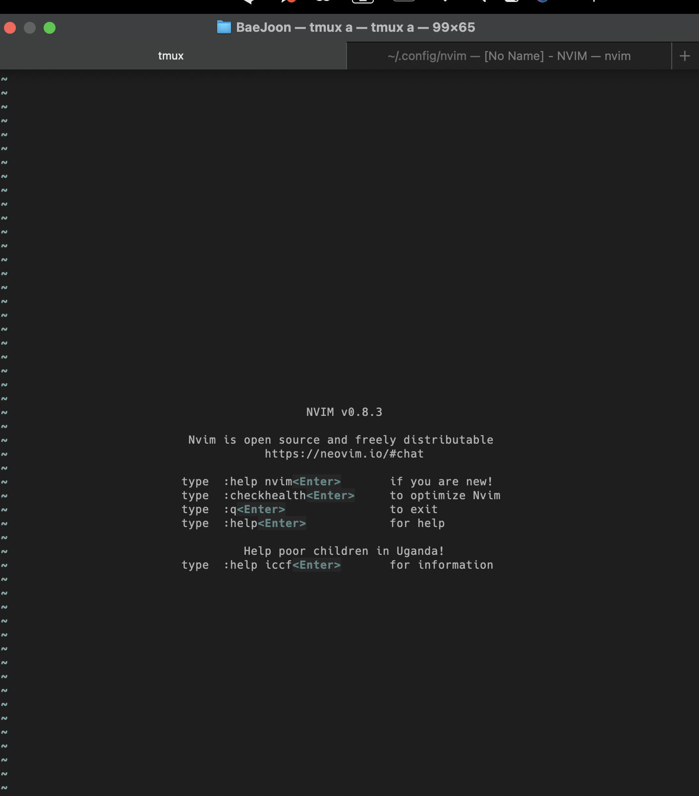 with tmux