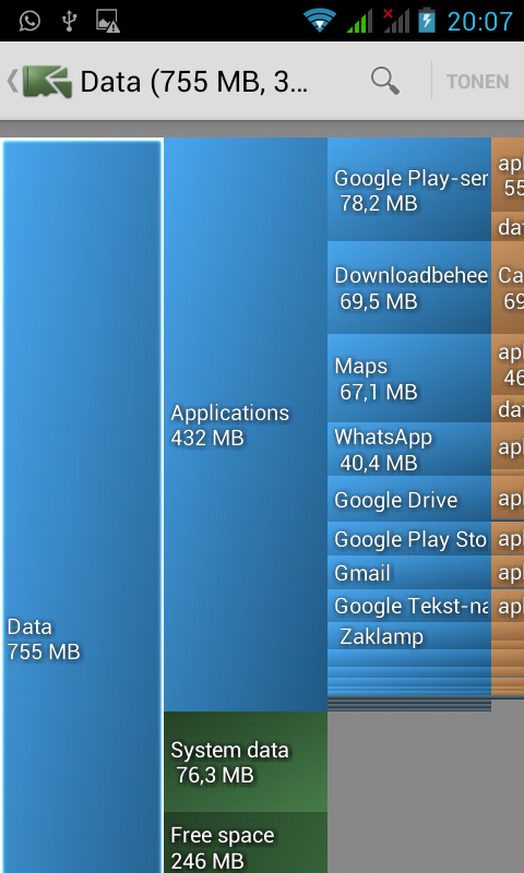 Displayed in Disk Usage App