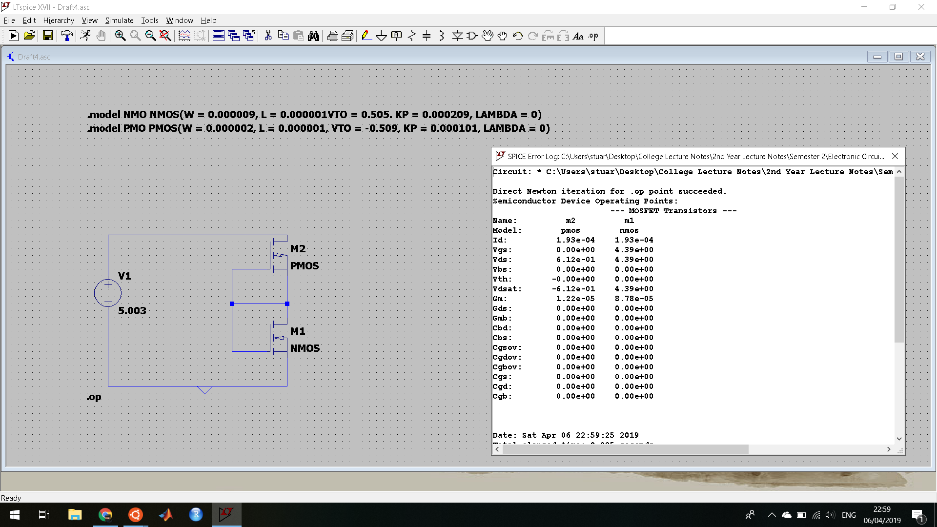 LTSPICE Output and schematic